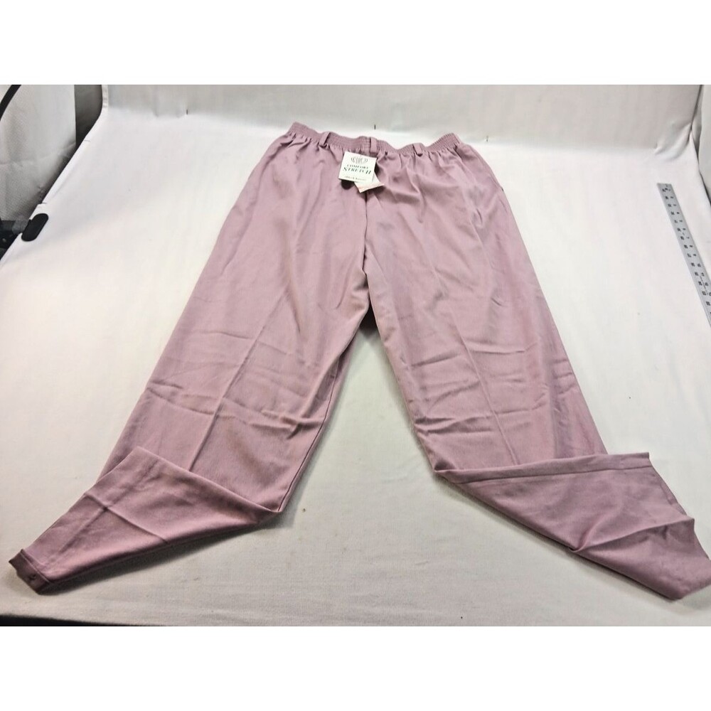 Alfred Dunner In Bloom Pink Stretch Cotton Pants - Size 18 Med - NWT